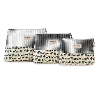 Cute Animal Prints Utility Pouch Combo Set of 3 pieces.