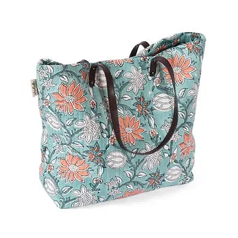 Ocean Floral Tote Bag