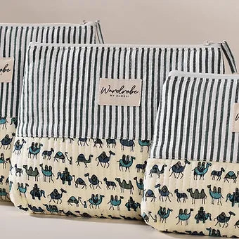 Cute Animal Prints Utility Pouch Combo Set of 3 pieces.