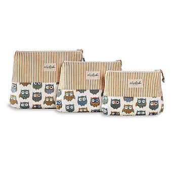 Brown Owl Printed Utility Pouch Combo Set