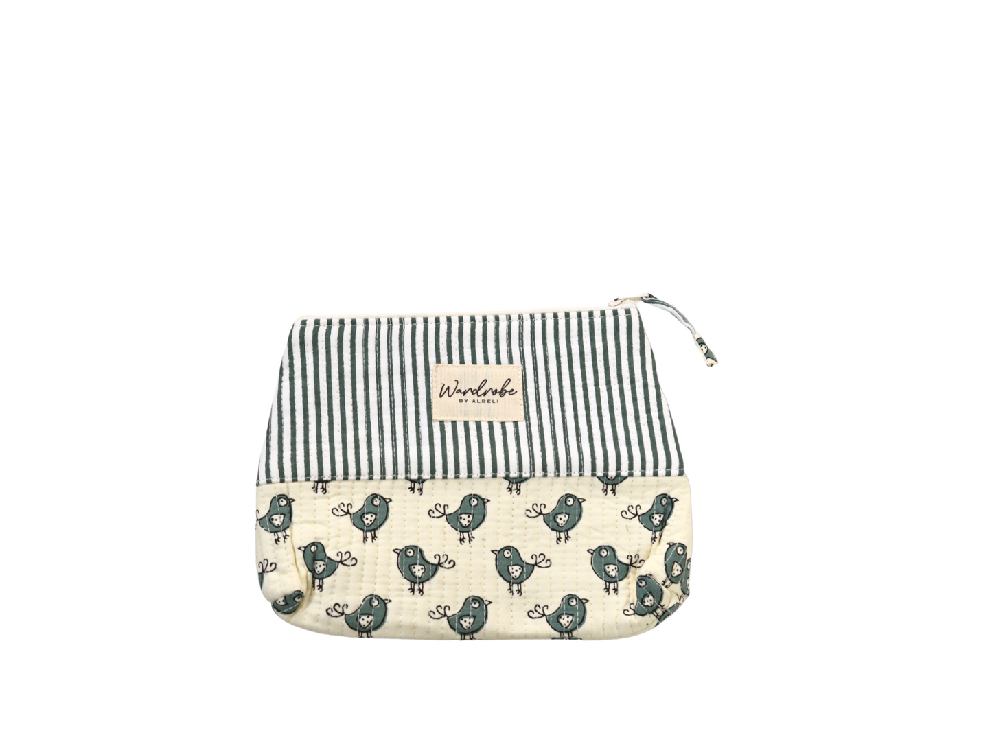 Grey Birds Printed Utility Small Pouch